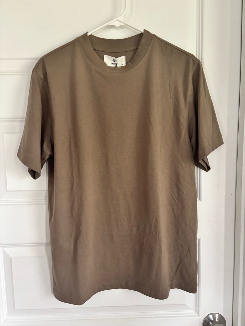 Encrypted Classic Crew Neck Men’s T-Shirt in Taupe